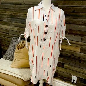 Linen shirt dress by Lush